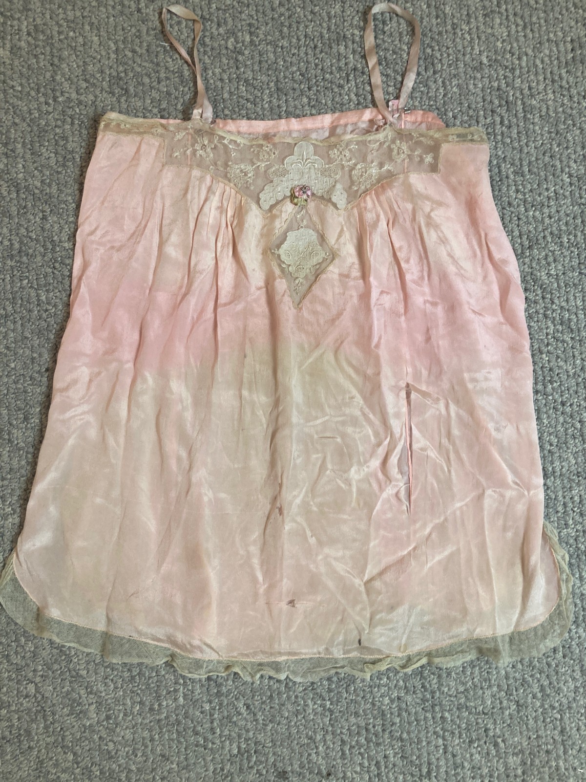 Vintage 1920s Teddy Chemise M Silk Crepe Art Deco Vintage 1920s Teddy Chemise M Silk Crepe Art Deco