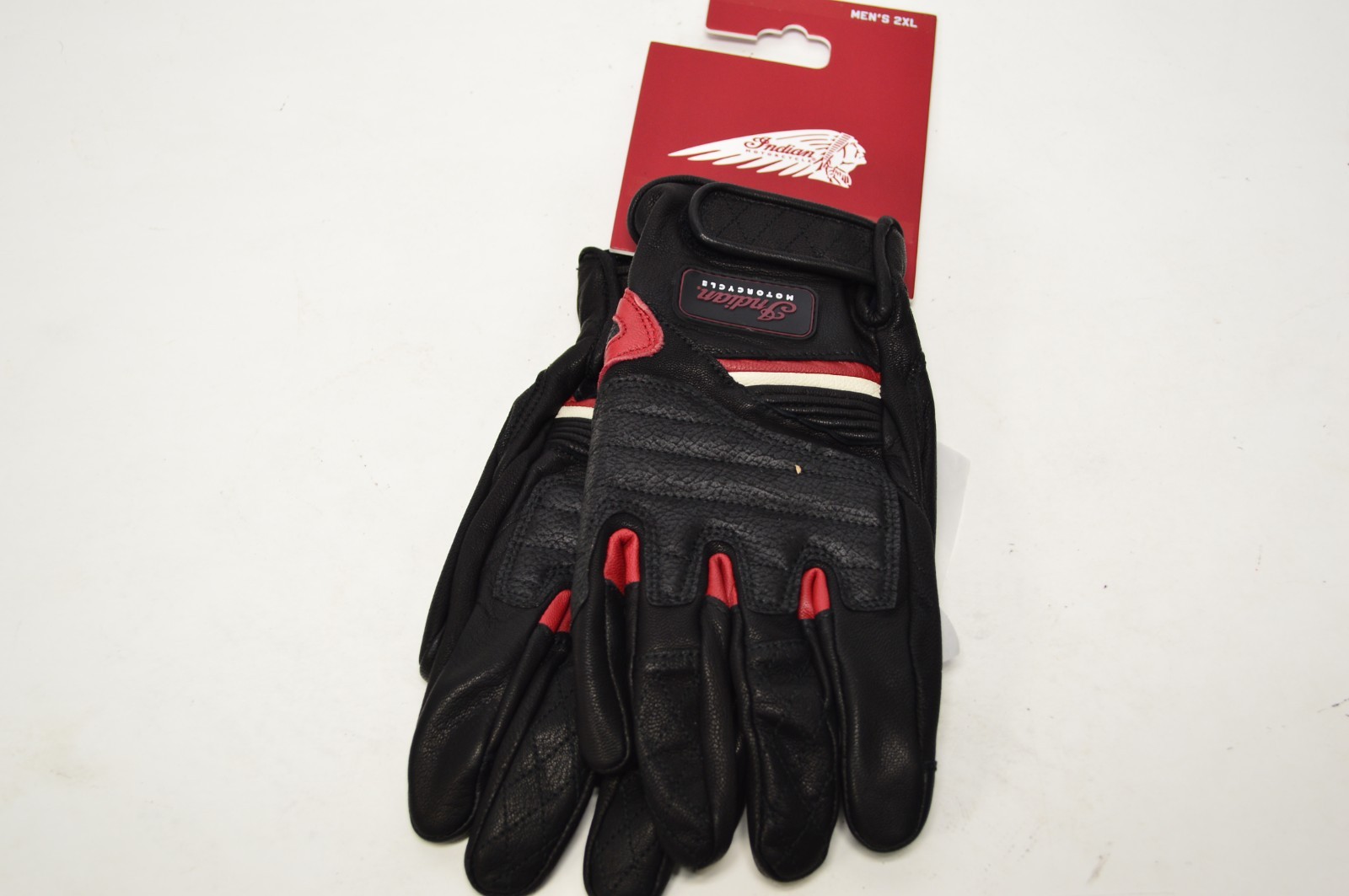 NEW Indian Motorcycle Mens Freeway Gloves Black Leather NEW Indian Motorcycle Mens Freeway Gloves Black Leather