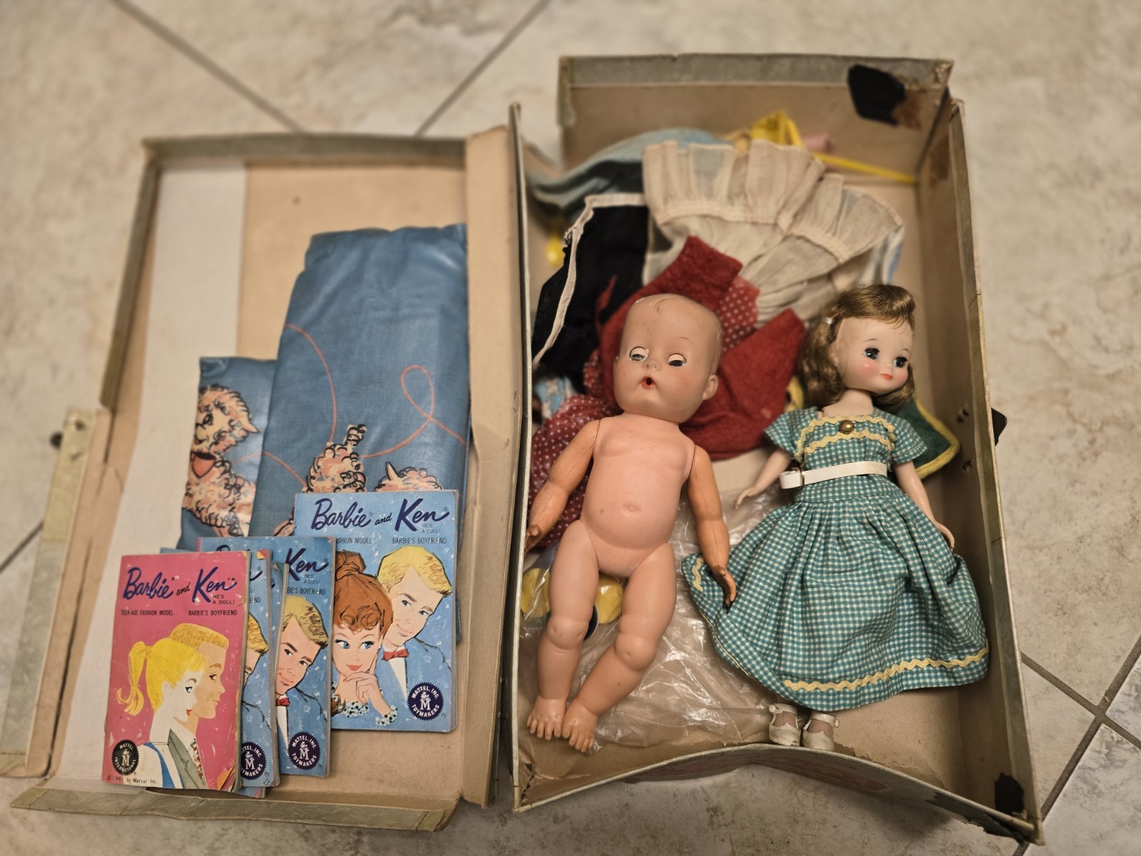 Vintage 1950s Doll Lot Whitman Take A Trip Case Betsy McCall Barbie Booklets 