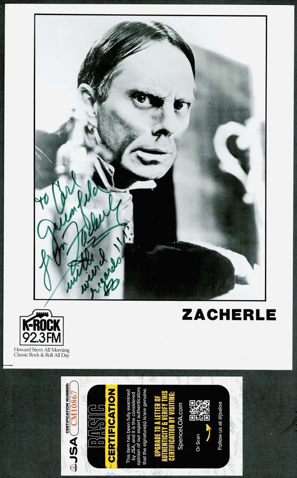 John Zacherle Signed Autographed 8x10 Photo JSA Cert Zacherley Horror TV Host John Zacherle Signed Autographed 8x10 Photo JSA Cert Zacherley Horror TV Host