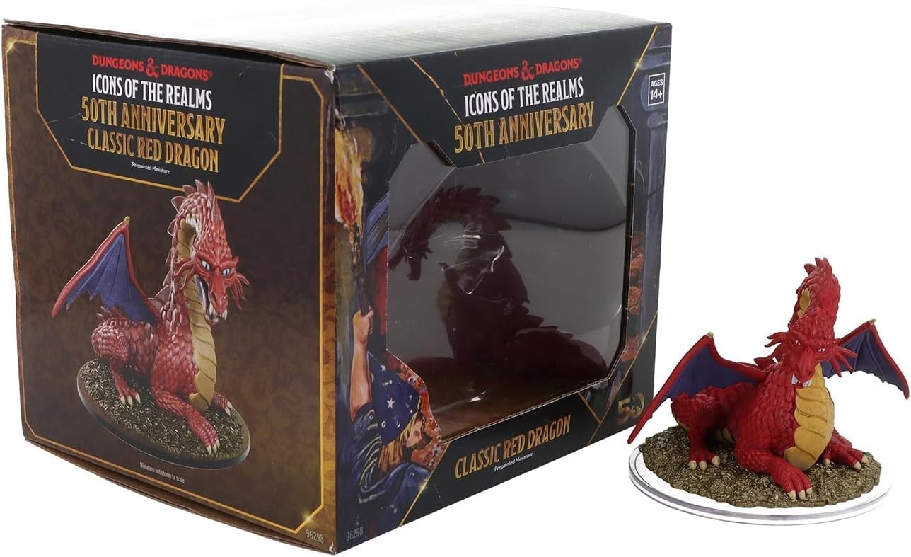 50th Anniversary Classic Red Dragon D&D Premium Box Miniature Dungeons Dragons