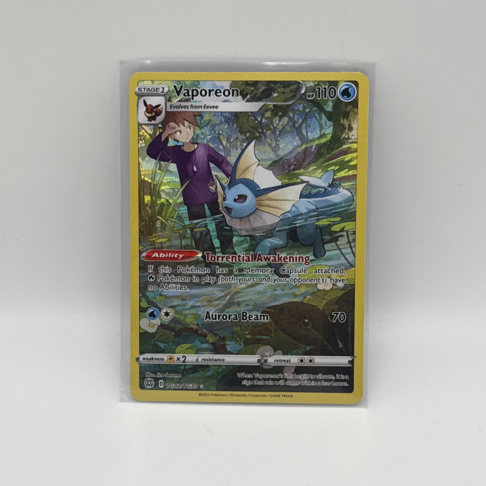 Pokemon SWSH Brilliant Stars Trainer Gallery Vaporeon Alternate Art TG02/TG30