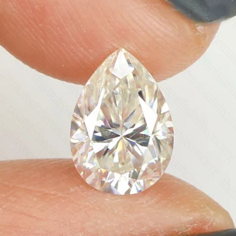 2.80Ct CERTIFIED PEAR CUT LOOSE MOISSANITE WHITE D VVS1 FOR RING JEWELRY EARRING