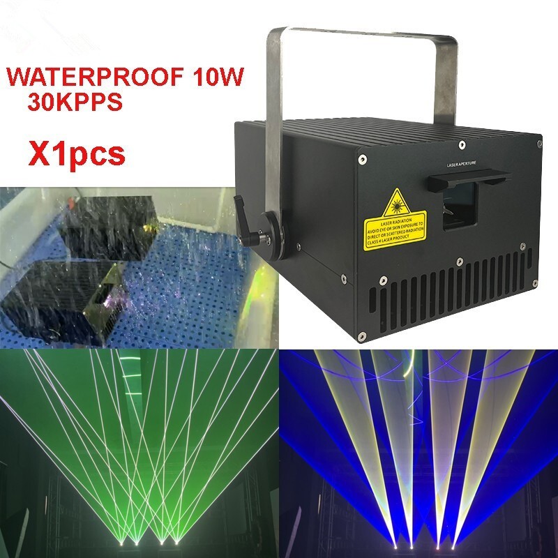waterproof 10W high power Laser Light RGB Animation Beam ILDA Outdoor Stage DJ