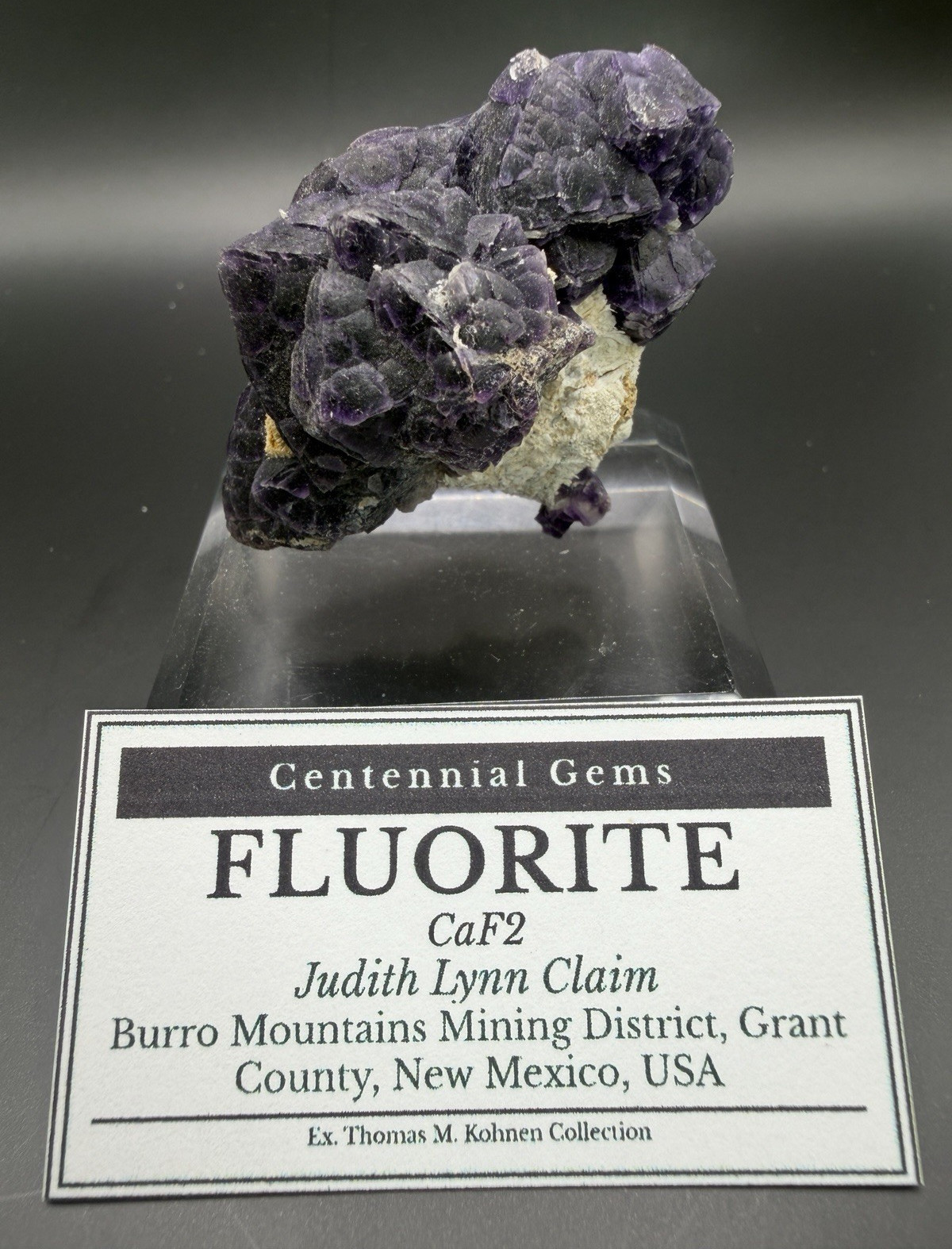 Centennial Gems Fluorite (CaF2) Specimen, Judith Lynn Claim, New Mexico Centennial Gems Fluorite (CaF2) Specimen, Judith Lynn Claim, New Mexico
