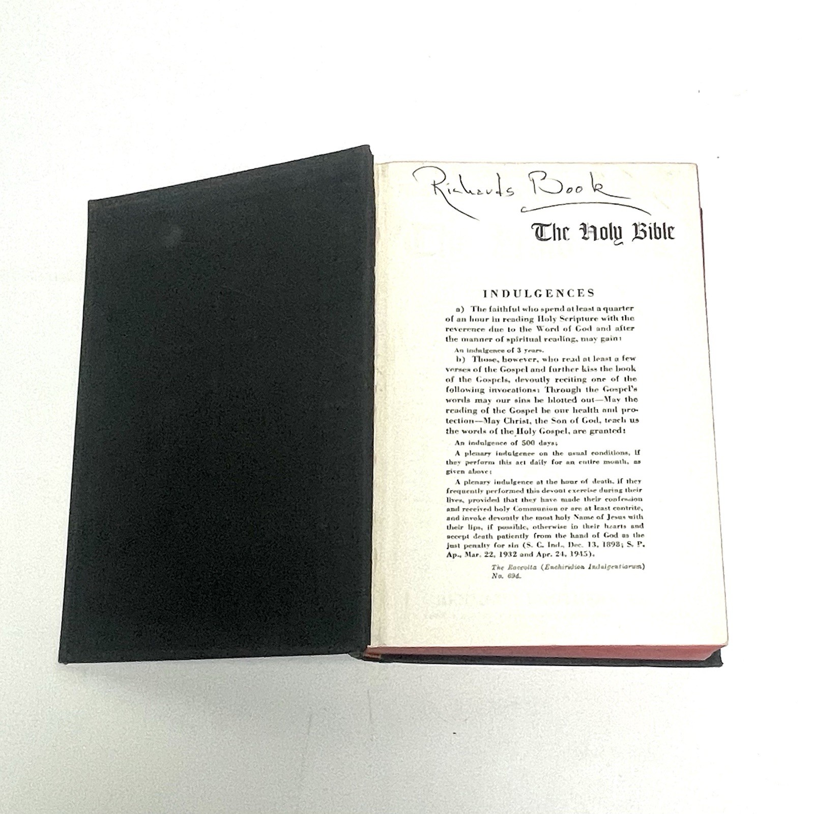 Vintage 1953 Catholic Holy Bible Confraternity Douay Version Benziger Brothers