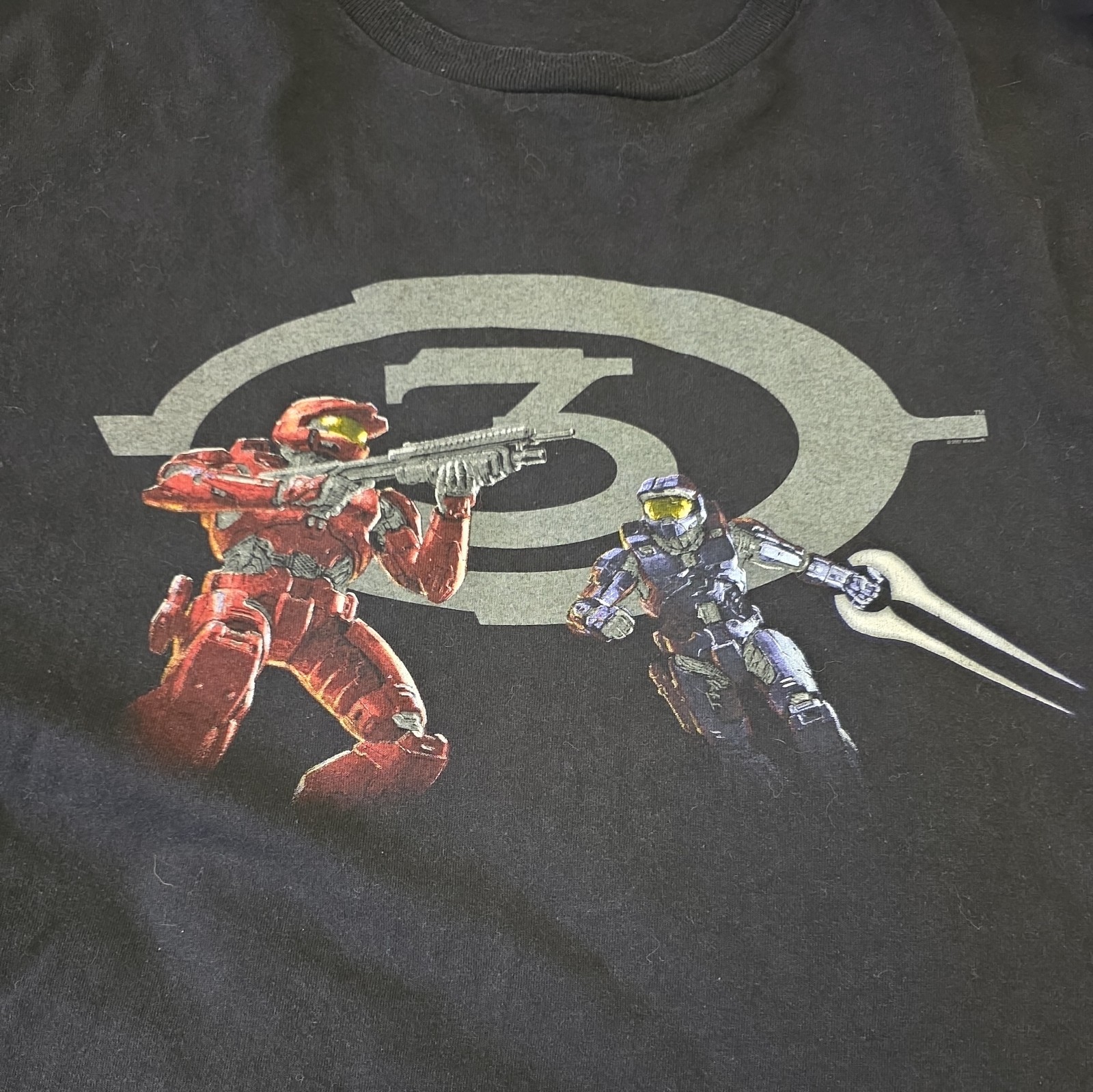 Vintage Halo 3 Xbox Game Promo T-Shirt Red vs Blue Video Game Tee 2007 Gamer 2XL Vintage Halo 3 Xbox Game Promo T-Shirt Red vs Blue Video Game Tee 2007 Gamer 2XL