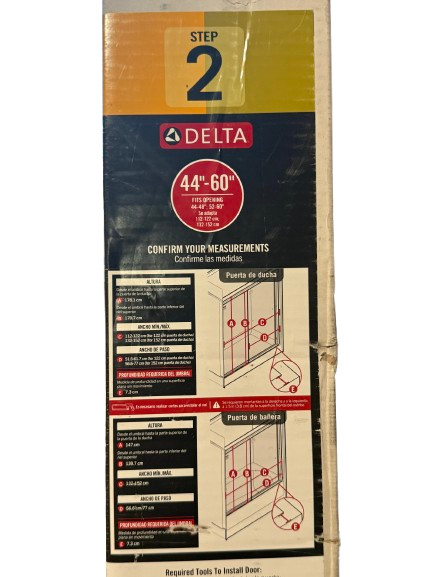Delta Rory Semi Frameless Sliding Shower Tub Door Kit Adjustable 48\ Delta Rory Semi Frameless Sliding Shower Tub Door Kit Adjustable 48\