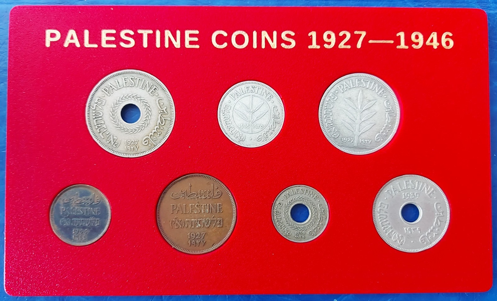 Complete Set of Israel Palestine 1927-1946 British Mandate - Lot of 7 Coins