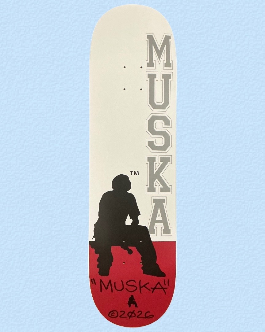RARE SIGNED Chad Muska Skateboard Deck 2026 Silhouette White Red 8.5\ RARE SIGNED Chad Muska Skateboard Deck 2026 Silhouette White Red 8.5\