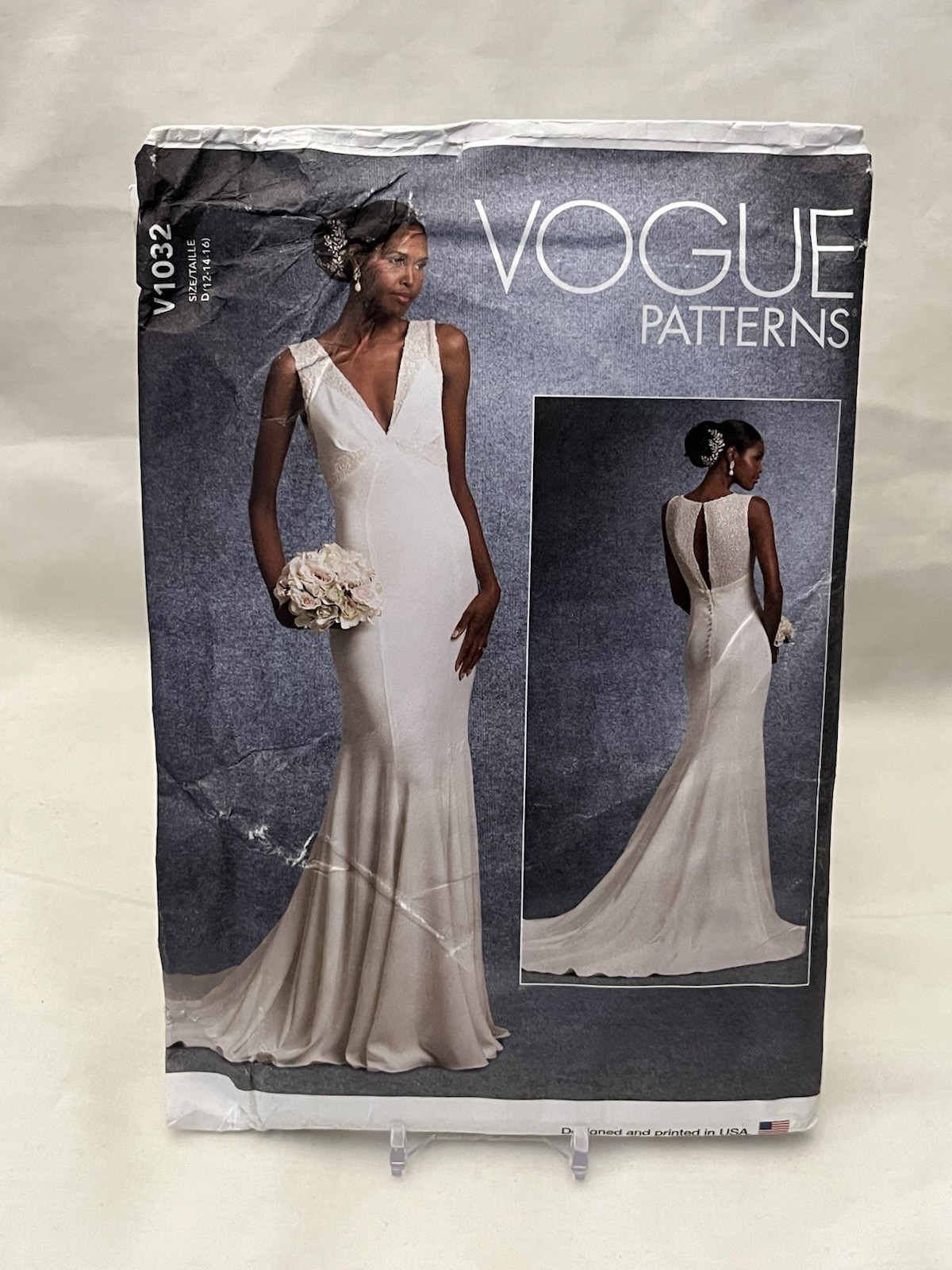 New Vogue V1032 Bridal Gown x Prom Dress Floor Length Sewing Pattern sz 12-16