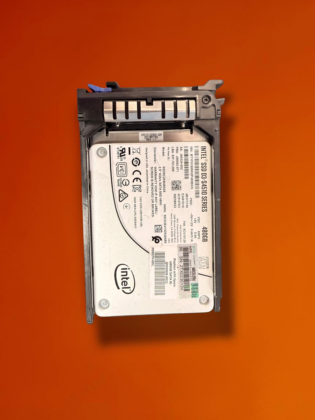480GB Intel SSD D3-S4510 Series SSDSC2KB480G8 2.5 480GB Intel SSD D3-S4510 Series SSDSC2KB480G8 2.5