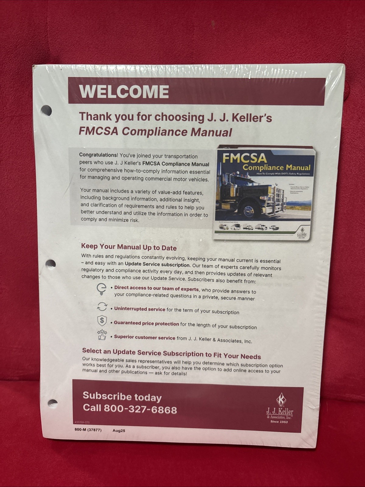 FMCSA Compliance Manual NEW SEALED LOOSE LEAF  J.J. Keller