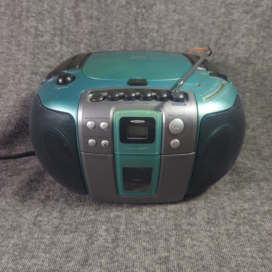 Vintage EMERSON Model PD6511G CD Cassette Player AM/FM Radio Tested Read