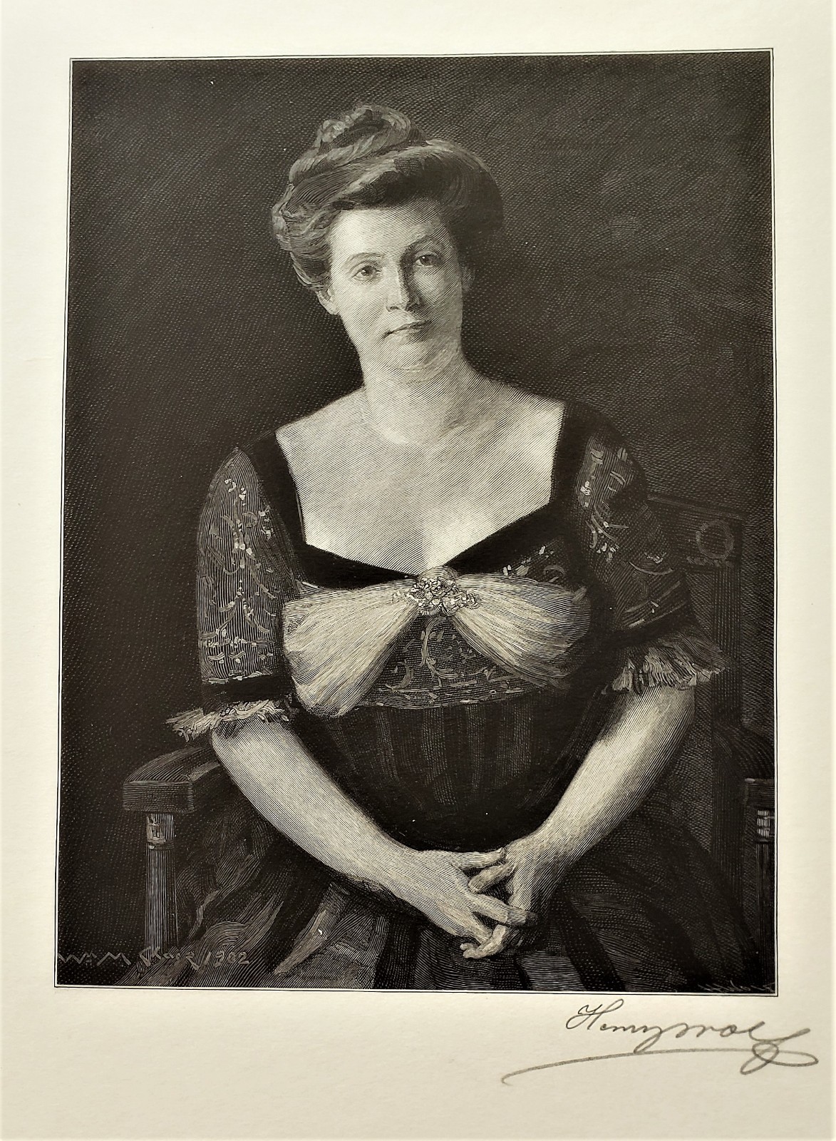 HENRY WOLF Original Pencil SIGNED Wood Engraving Tissue William Merritt Chase HENRY WOLF Original Pencil SIGNED Wood Engraving Tissue William Merritt Chase