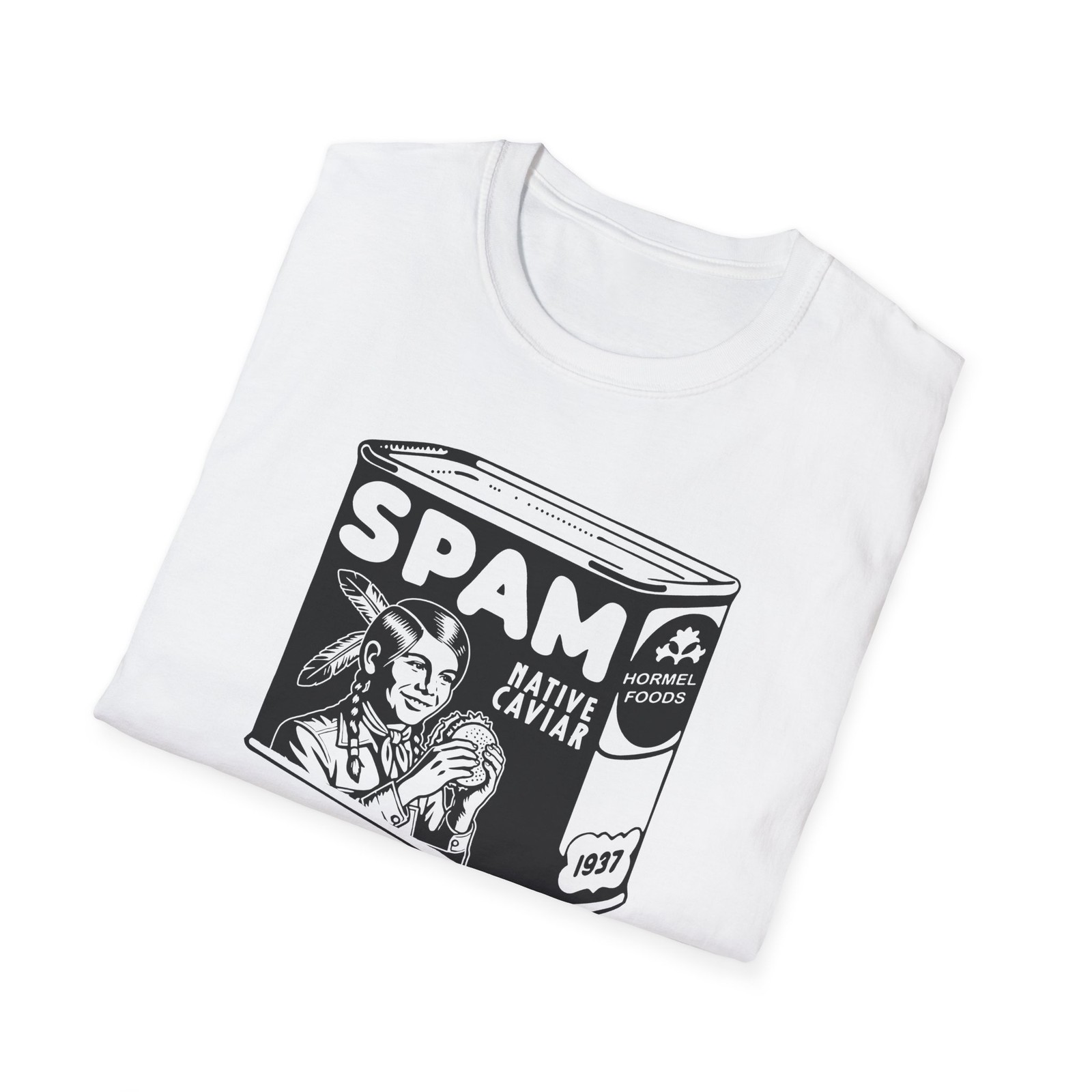 Native Caviar Spam Funny Graphic Tee Unisex Short Sleeve Crewneck T-Shirt