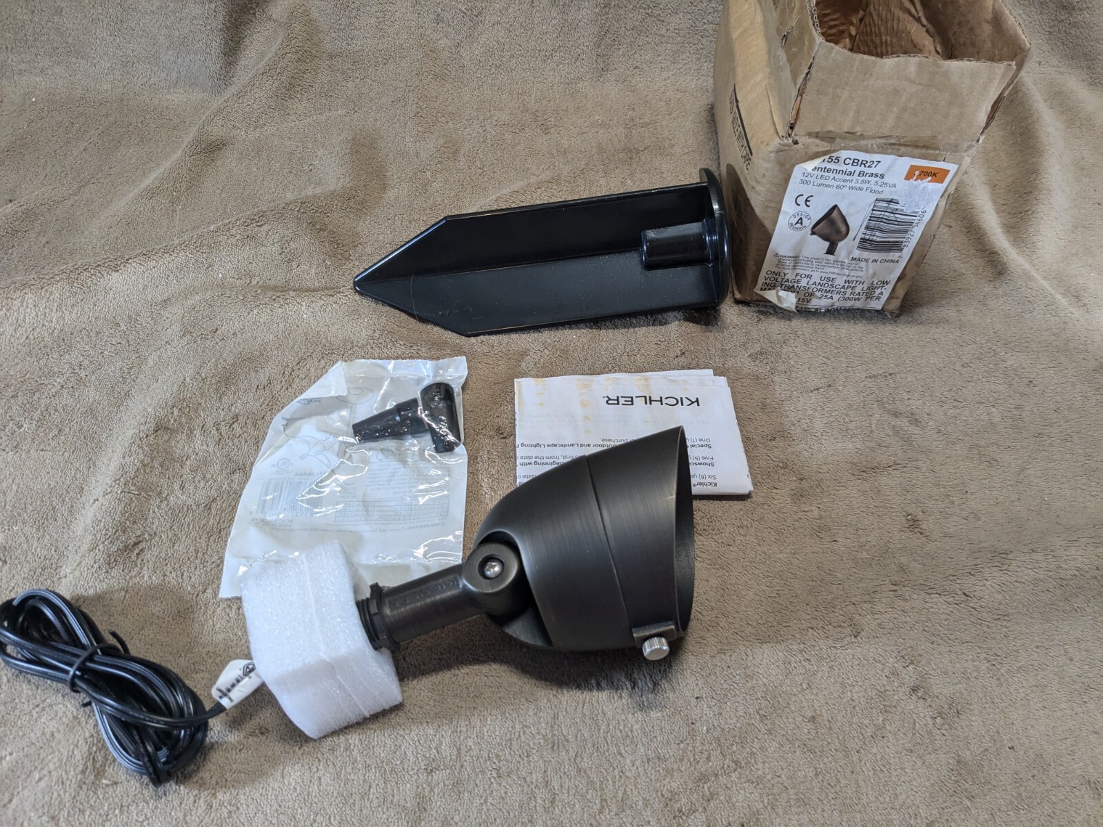 Kichler 16155CBR27 12V LED Accent Light 2700K Centennial Brass 16155 CBR27 Kichler 16155CBR27 12V LED Accent Light 2700K Centennial Brass 16155 CBR27