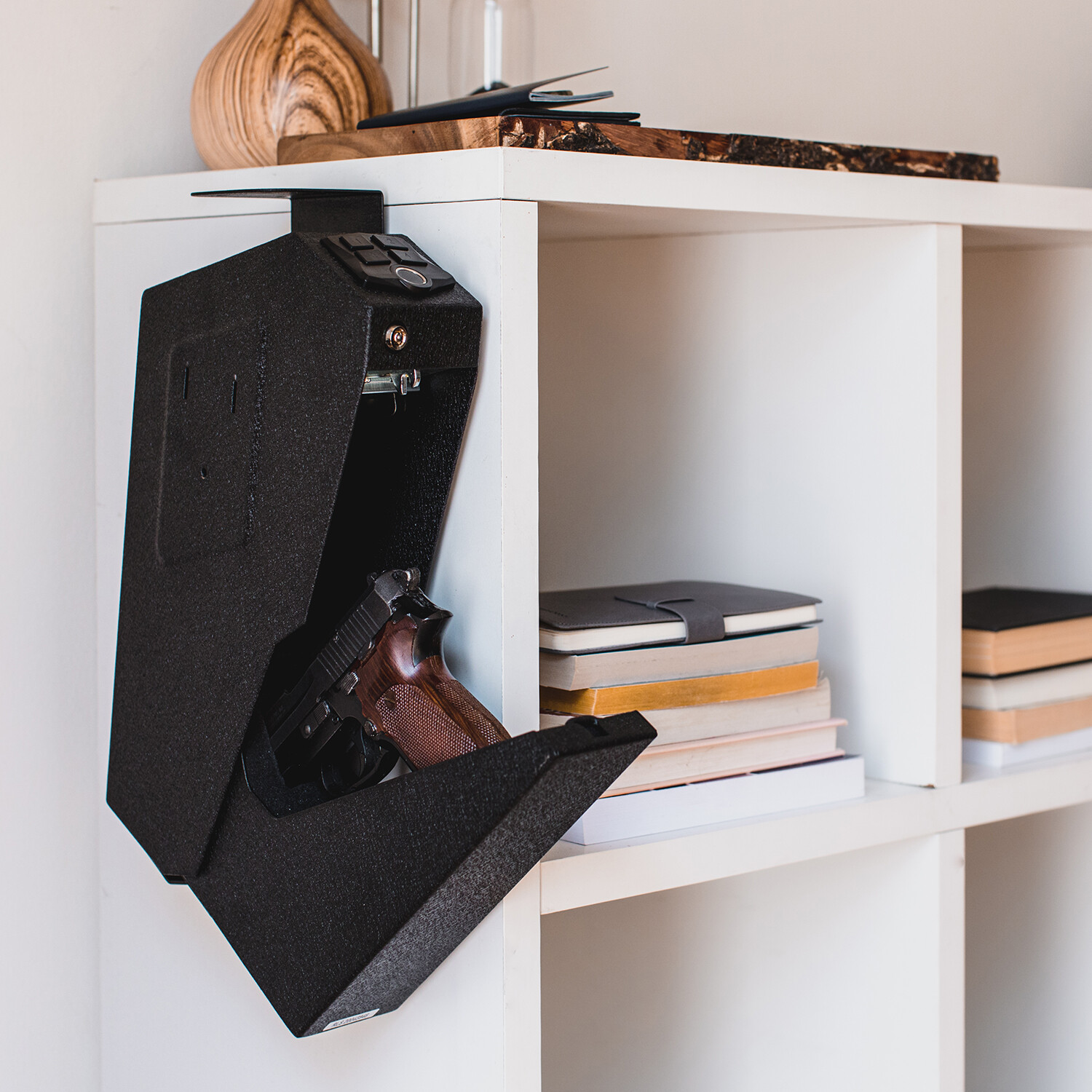 RPNB Mounted Gun Safe for Pistols Biometric Gun Safe 3 Access Way 🔥 DOJ