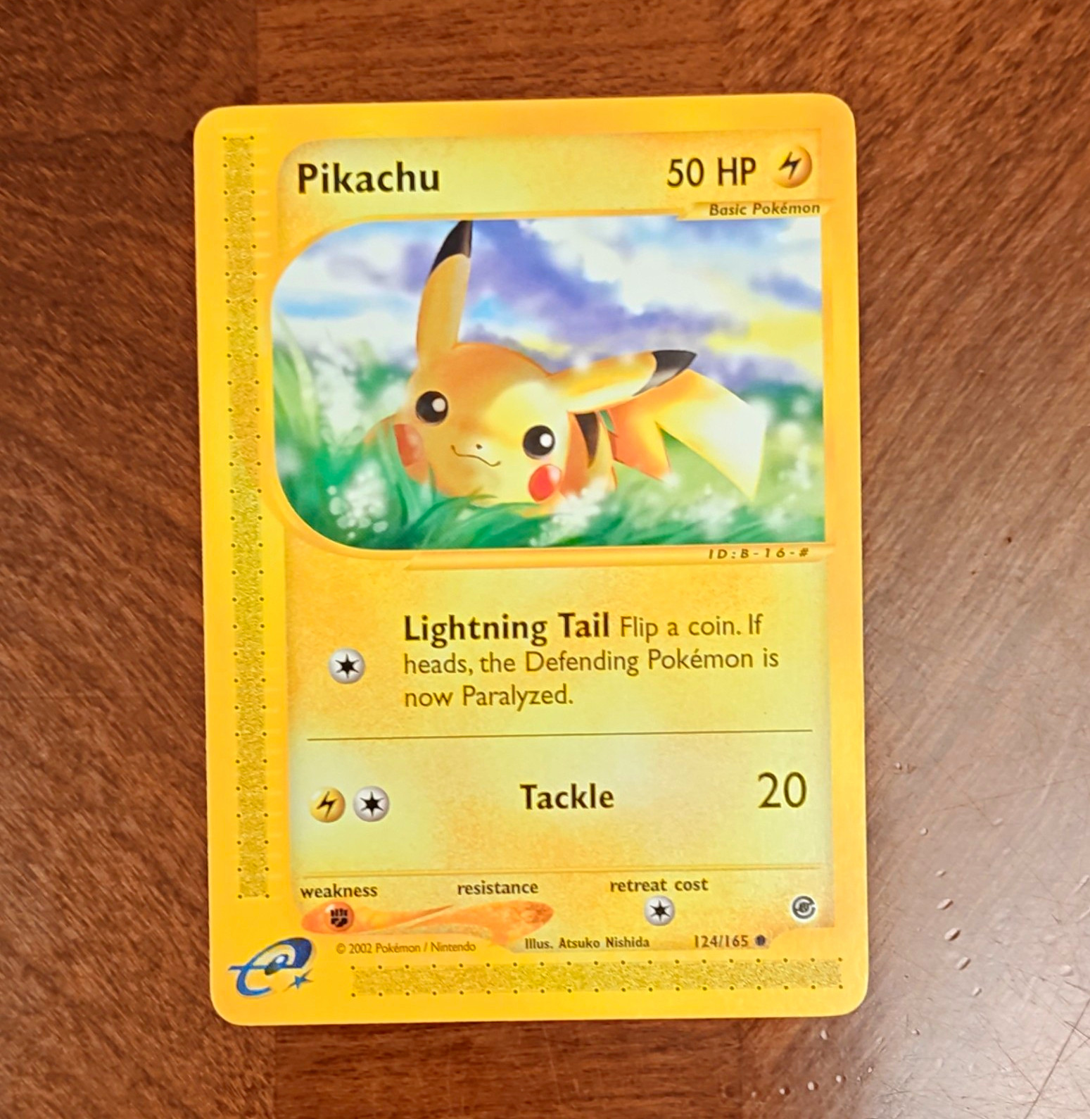 Pikachu 124/165 Expedition Base Set Regular Common Basic 50 HP English Nishida Pikachu 124/165 Expedition Base Set Regular Common Basic 50 HP English Nishida
