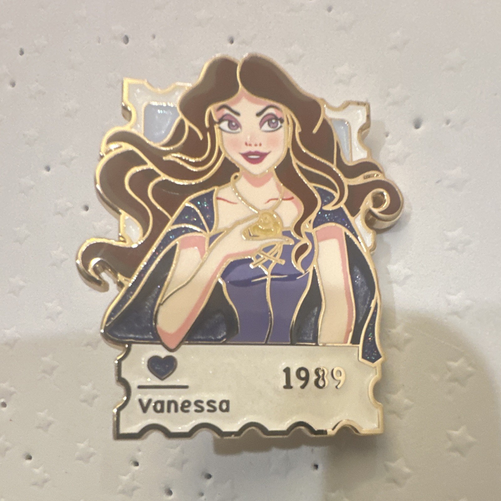 Disney Vanessa Valentine Glitter Pin Single 1989 Disney Franchise Disney Vanessa Valentine Glitter Pin Single 1989 Disney Franchise