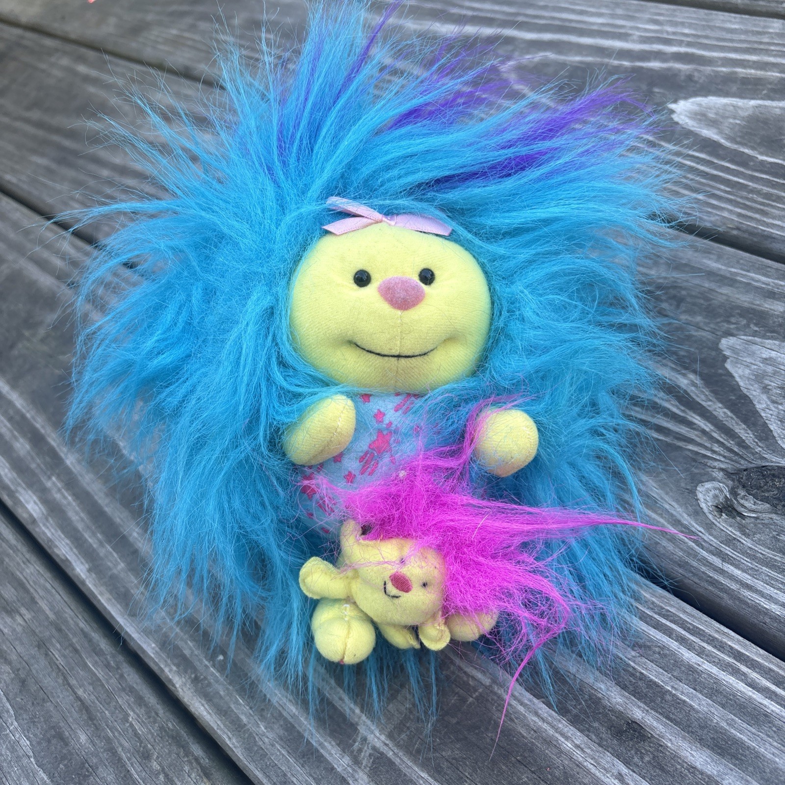 Li\'l Fursons Tyco 1995 Momma And Baby Furson Plush Baby Troll Li\'l Fursons Tyco 1995 Momma And Baby Furson Plush Baby Troll