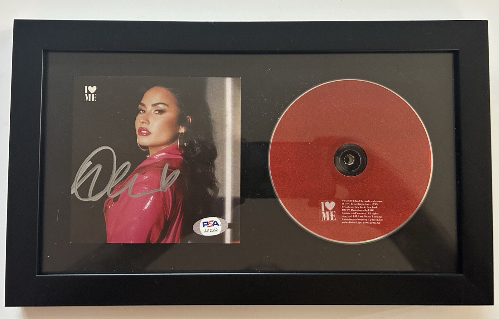 DEMI LOVATO Signed I LOVE ME CD FRAMED Signed Authentic Autograph PSA COA Cert