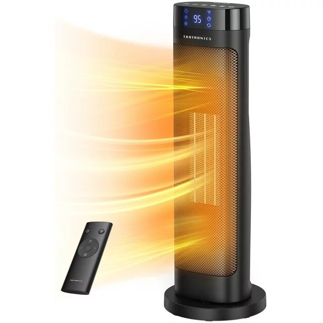 TaoTronics Space Heater, 1500W Portable Electric Heater, Fast Quiet Tower Oscill TaoTronics Space Heater, 1500W Portable Electric Heater, Fast Quiet Tower Oscill