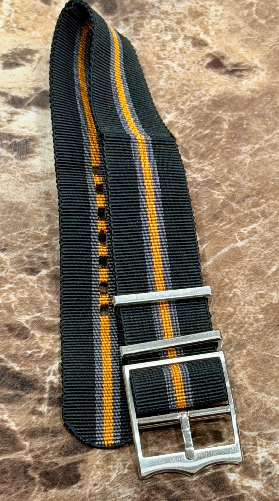 Tudor Fabric Strap Black/Orange 22mm Tudor Fabric Strap Black/Orange 22mm