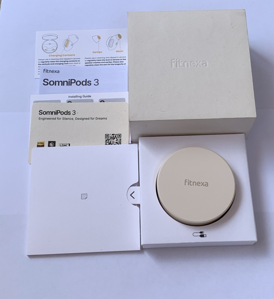 Fitnexa SomniPods 3 True Wireless Bluetooth Earbuds Charging Case - New Sealed