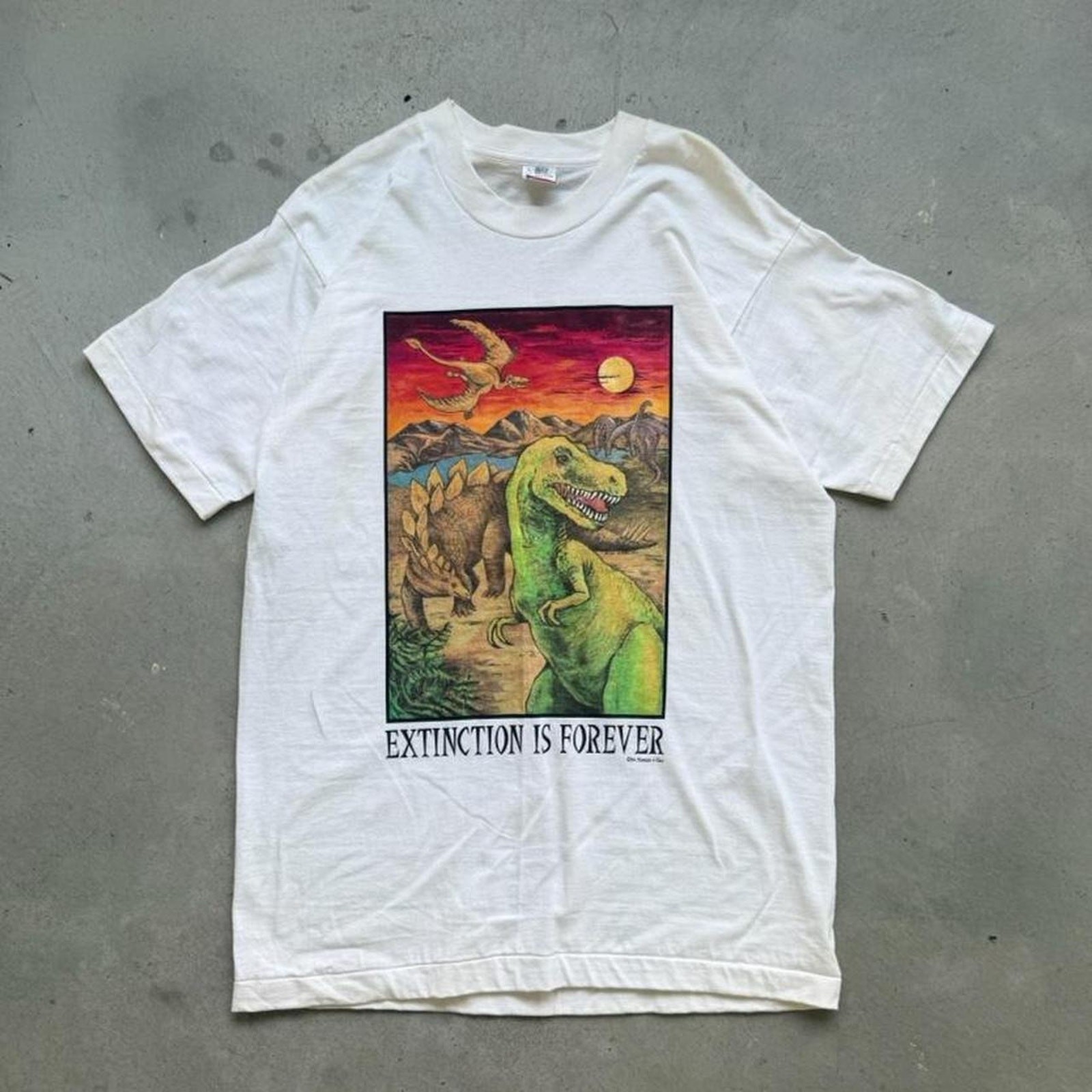 Vintage 90s Extinction if Forever Dinosaur Dino T-Rex T-Shirt Vintage 90s Extinction if Forever Dinosaur Dino T-Rex T-Shirt