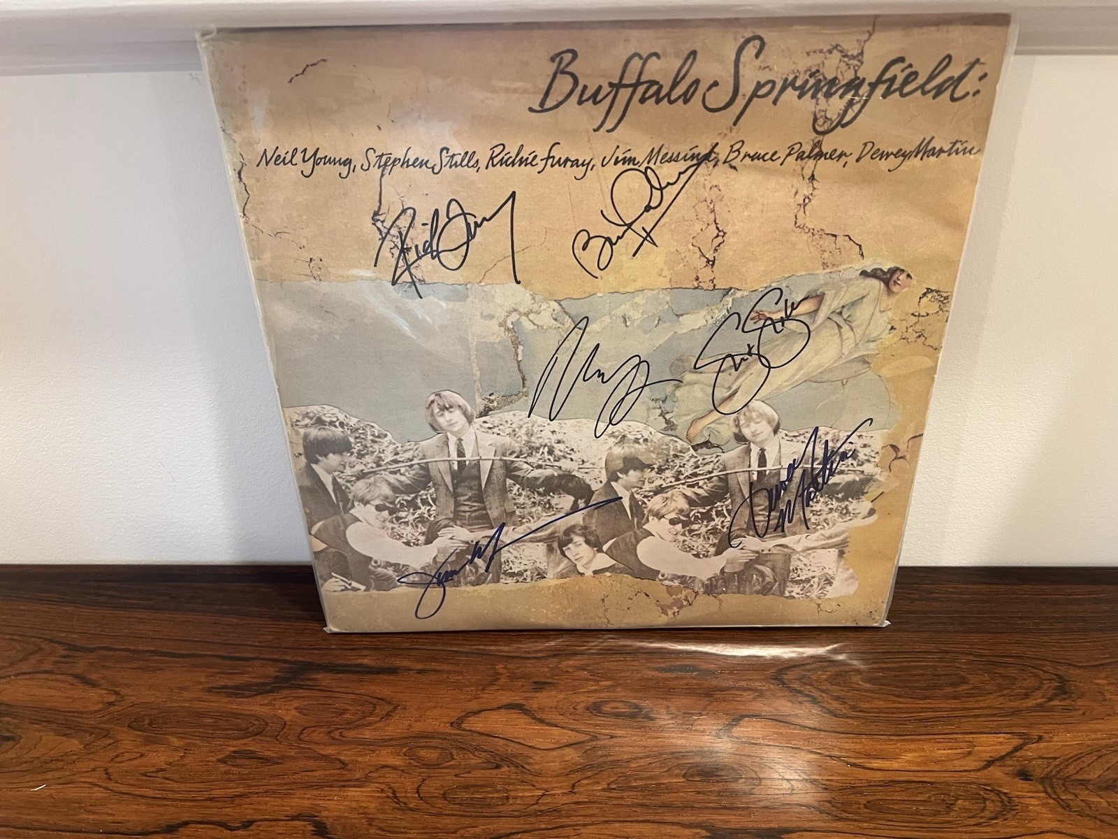 Buffalo Springfield Debut Album Signed Neil Young Stephen Stills Furay All