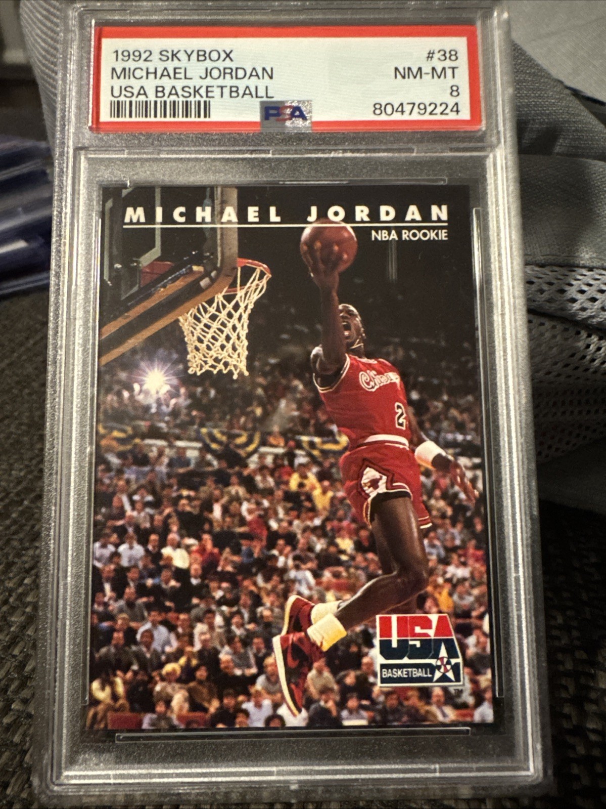 SkyBox 1992 Skybox USA Michael Jordan Rookie Chicago Bulls #38 PSA 8 SSP RARE