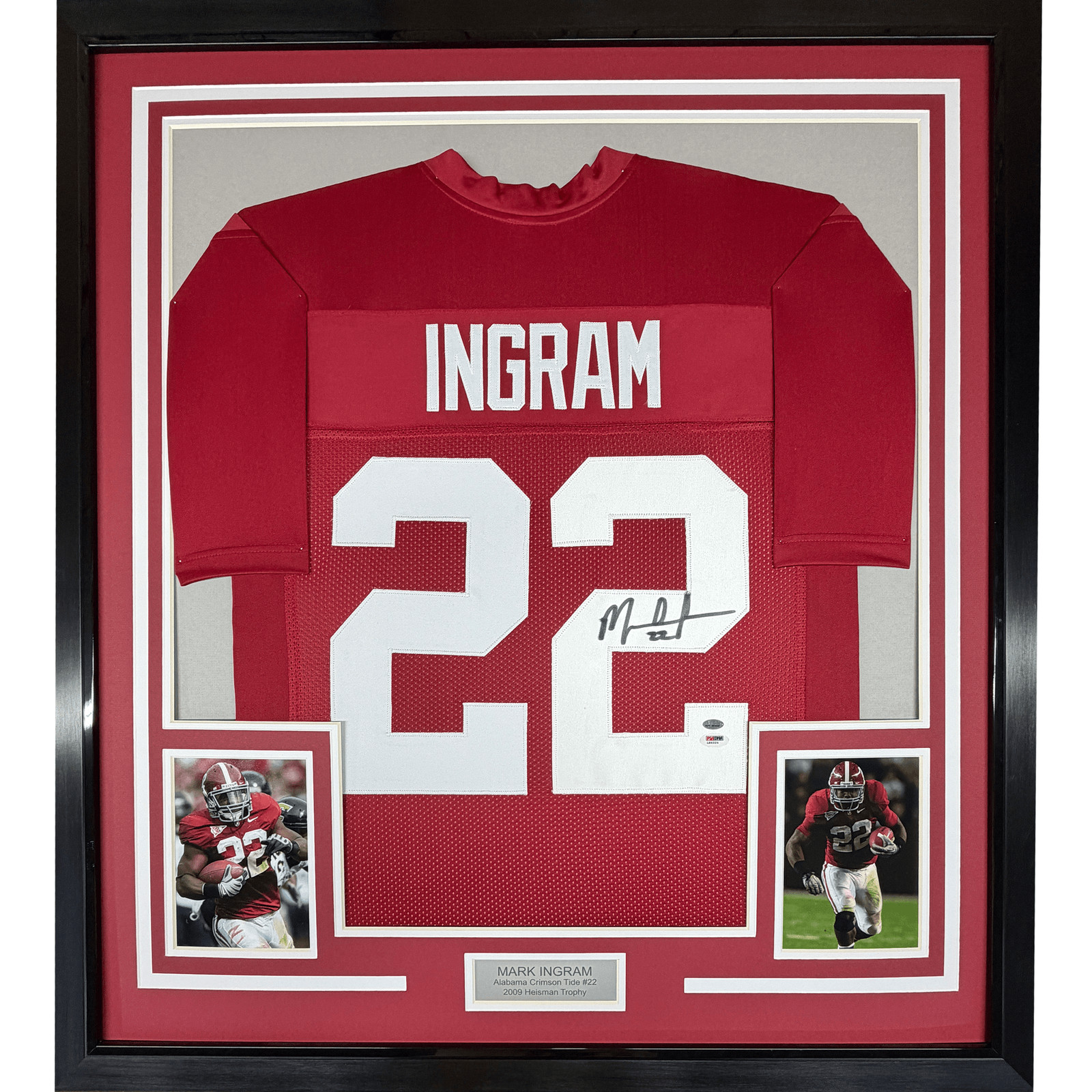 Framed Autographed/Signed Mark Ingram 35x39 Alabama Red Jersey Beckett COA Framed Autographed/Signed Mark Ingram 35x39 Alabama Red Jersey Beckett COA