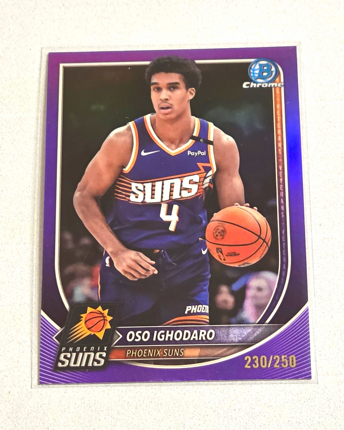 Topps 2024-25 Bowman Chrome Oso Ighodaro Suns #BCV-196 Purple 230/250