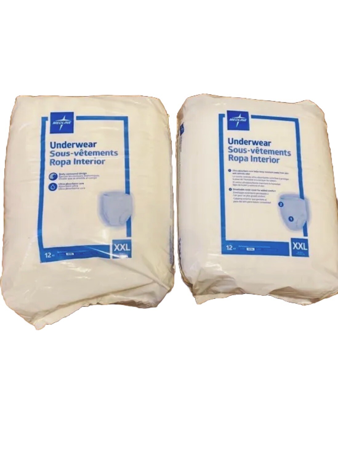 Medline Size XXL Ultra-2 Packs  (12) Piece Each Pack -Lot Of (2)  Brand New