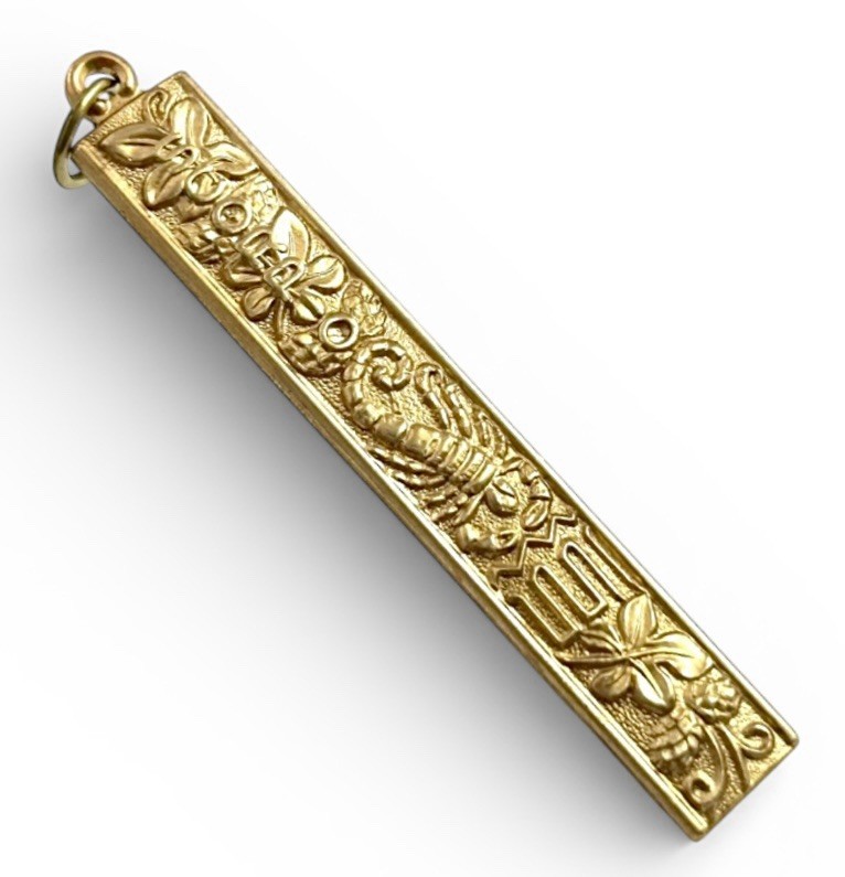 Vintage Scorpio Pendant Scorpion Zodiac Charm Sign Jewelry Vintage Brass