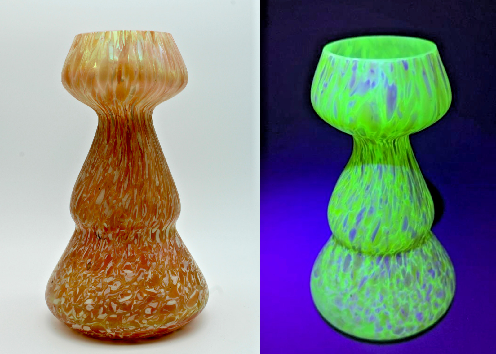 Antique Kralik Uranium Art Glass Vase 8