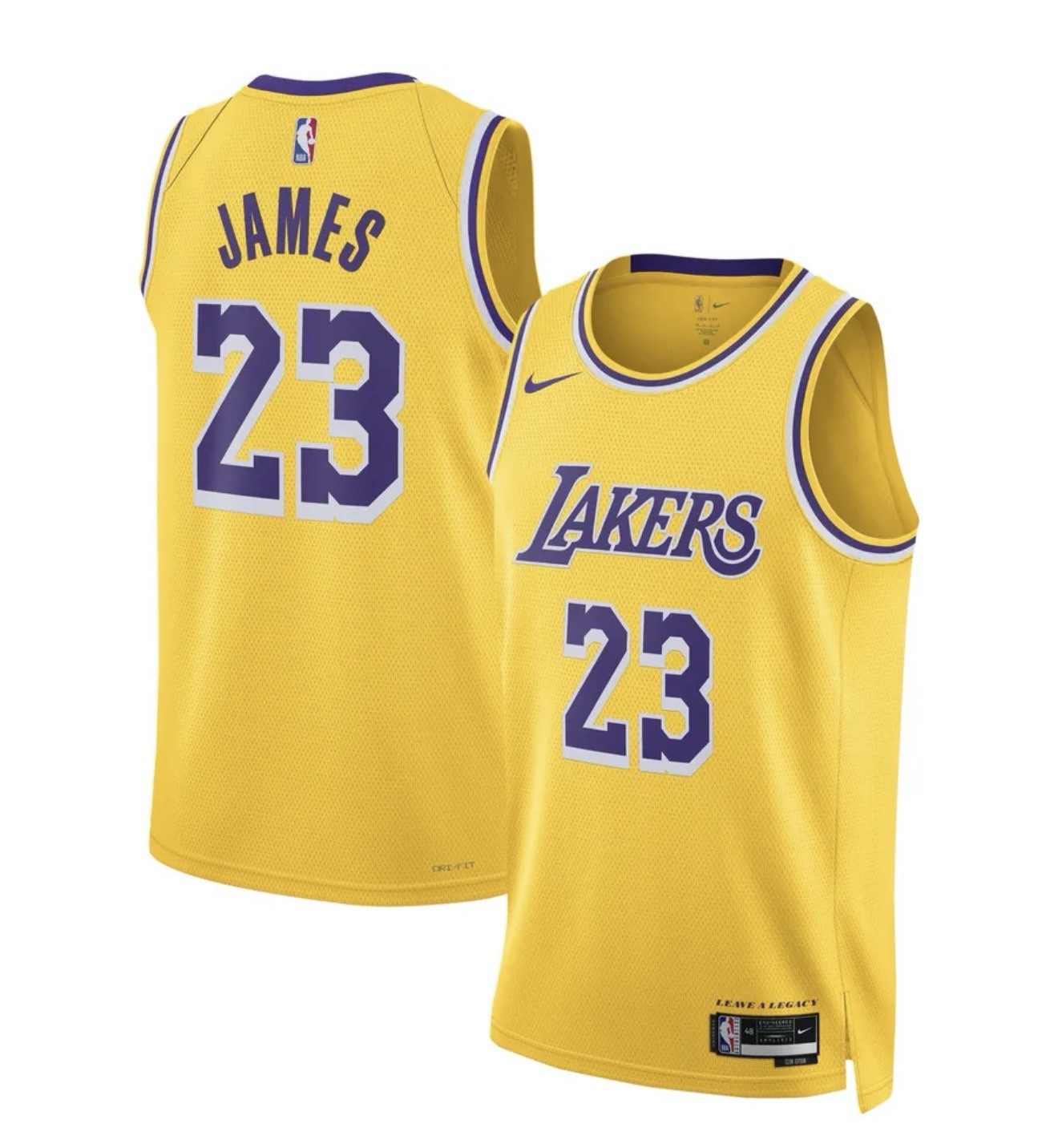 Nike LeBron James Los Angeles Lakers Men’s Swingman Jersey Icon Edition Gold XL