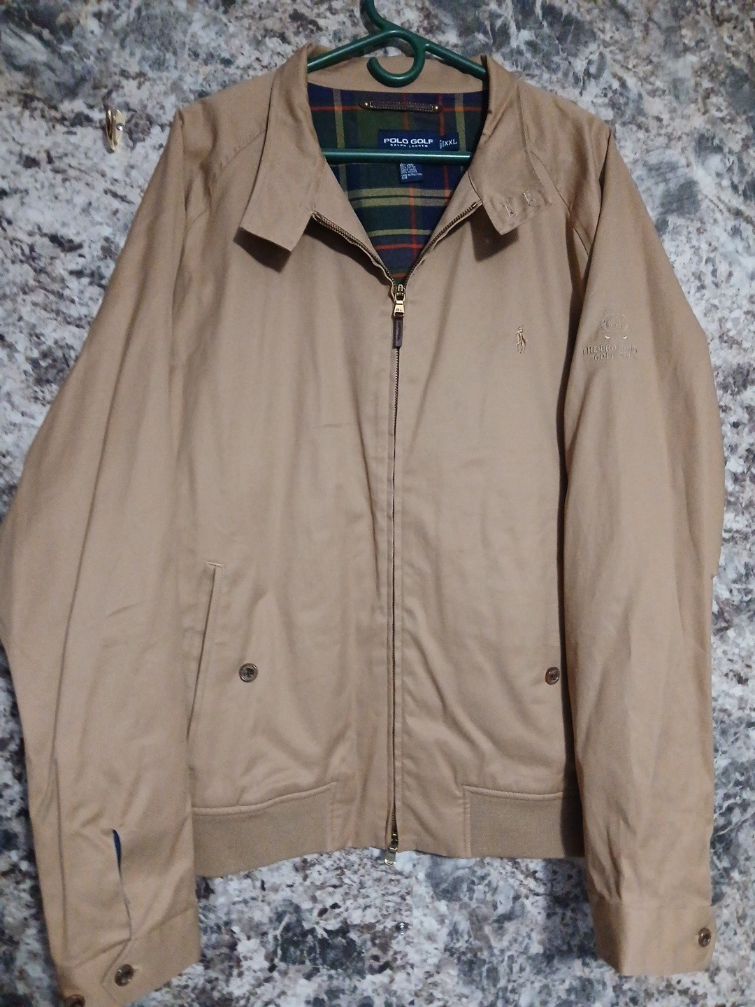 Vintage Polo Golf Ralph Lauren Harrington Jacket, XXL, Plaid Lined, Broadmoor 