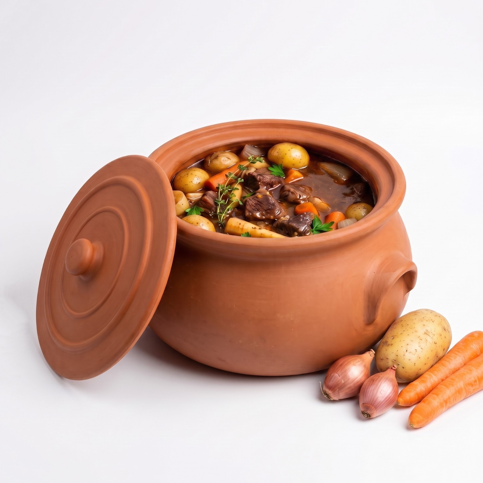 Hakan Suphan Handmade Clay Cooking Pot with Lid, Unglazed Natural Cookware Hakan Suphan Handmade Clay Cooking Pot with Lid, Unglazed Natural Cookware