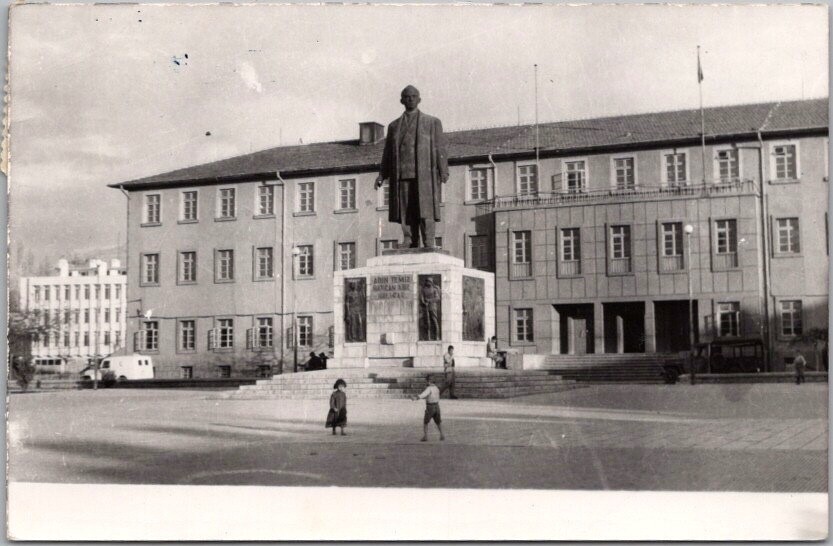 MALATYA, Turkey Real Photo RPPC Postcard CITY HALL Building View - 1964 Cancel