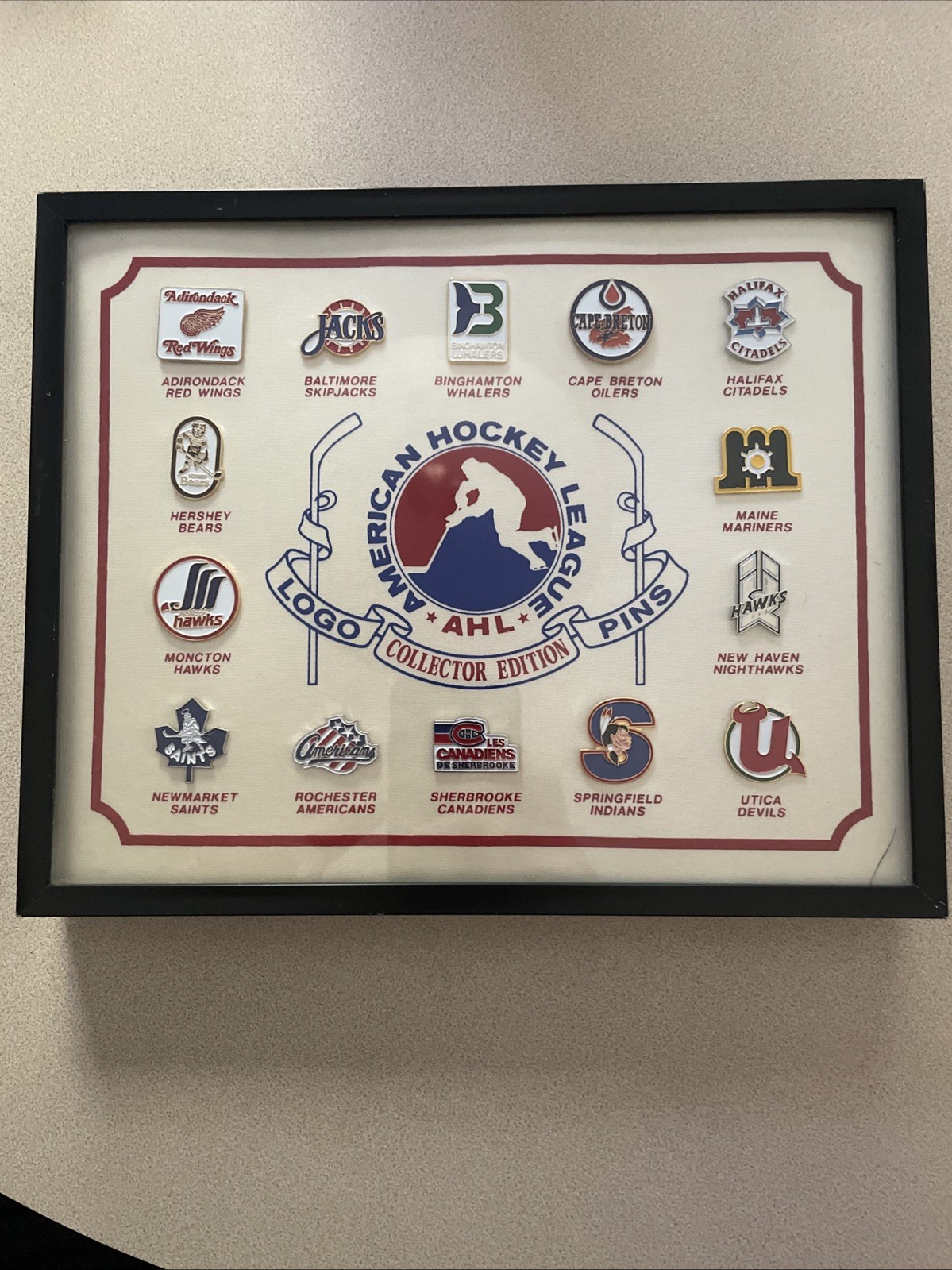 Vintage American Hockey League AHL Collector Logo Pin Set Lot Of 14 - Rare