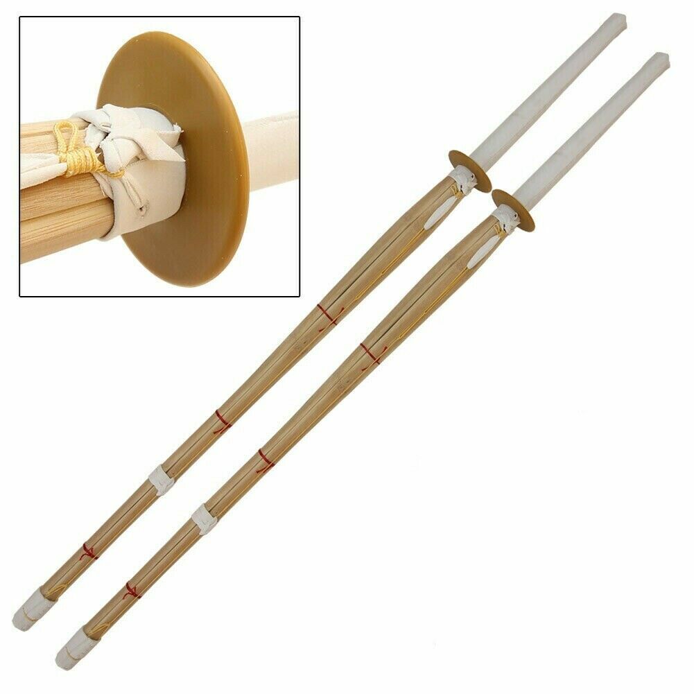 Pair of Kendo Shinai Bamboo Katana Practice Training Sword Sparing Japanese Pair of Kendo Shinai Bamboo Katana Practice Training Sword Sparing Japanese