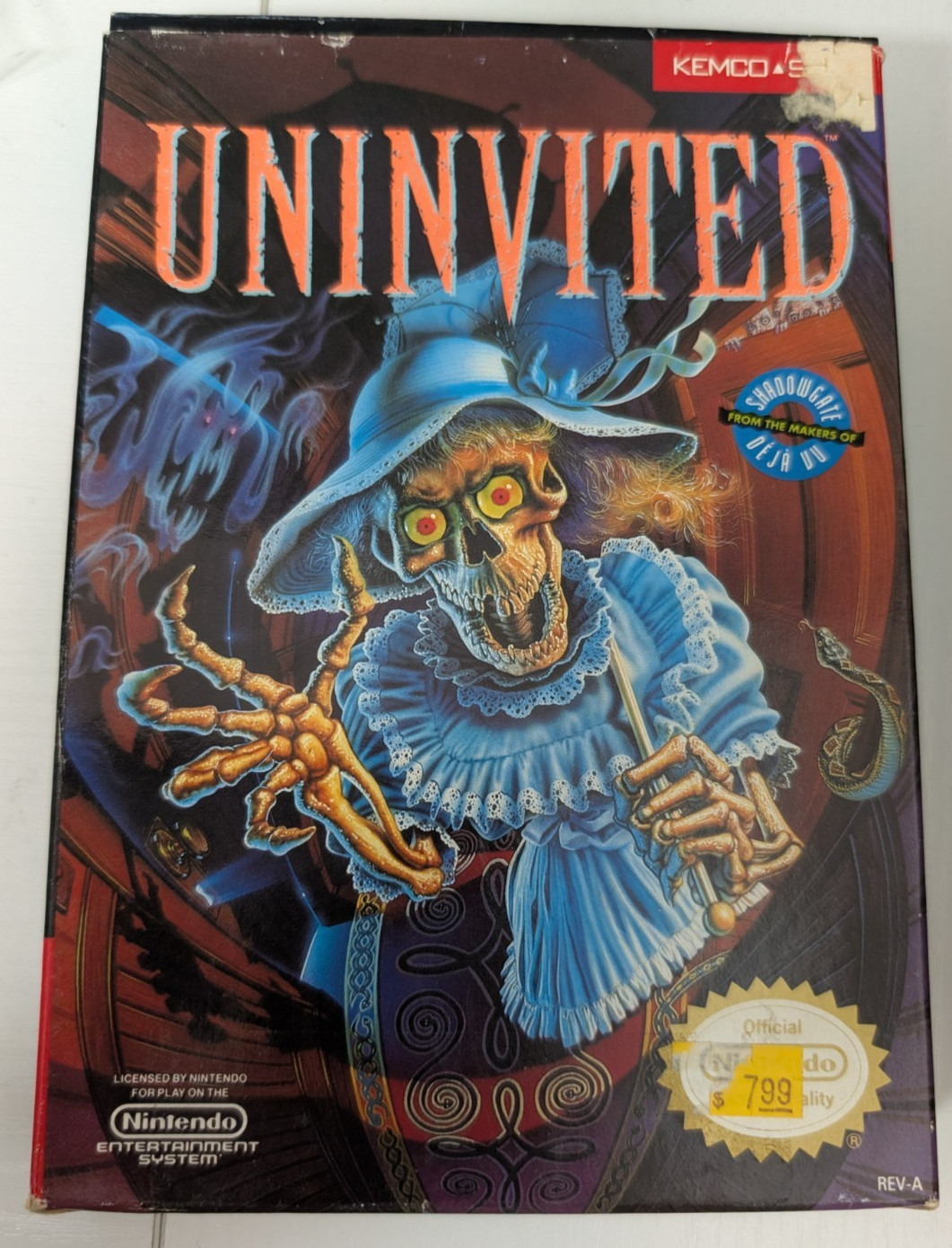 Uninvited CIB Tested Nintendo Entertainment System NES Kemco Seika 1991