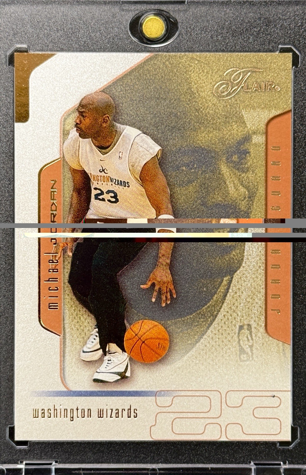 MICHAEL JORDAN RARE 2001 BRONZE FOIL FLEER FLAIR INVESTMENT CARD WIZARDS GOAT