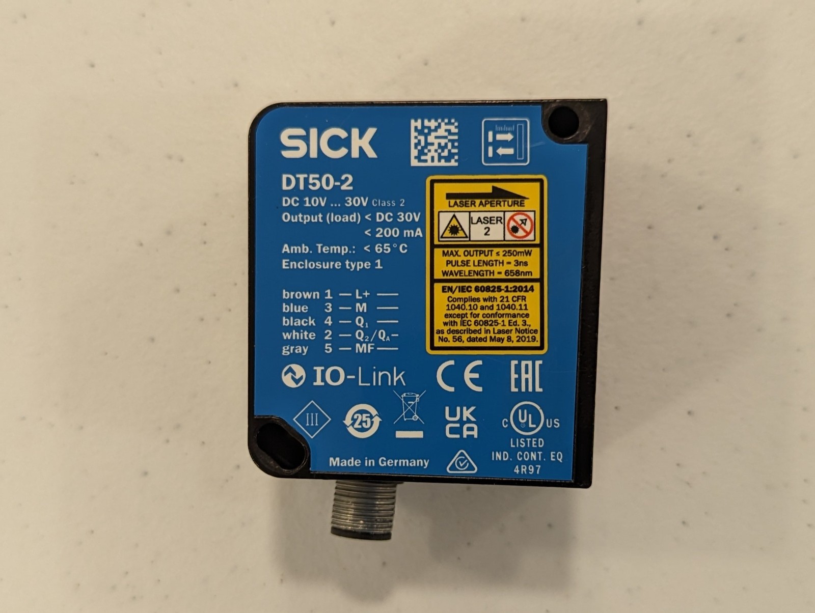 SICK DT50-2B215252 (1065661) Time of Flight Laser Distance Sensor