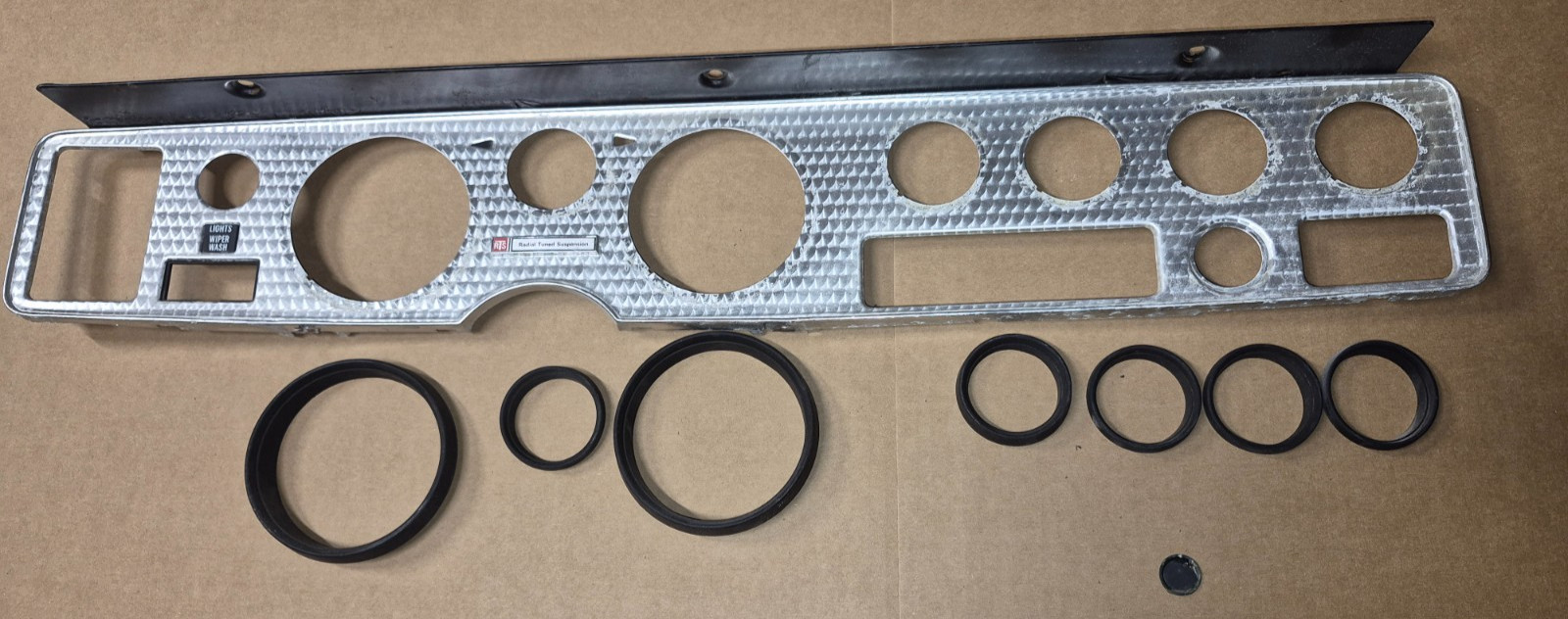 used 2nd gen ENGINE TURNED Dash Gauge Bezel TRANS AM Needs Cleaned Shipping INCL