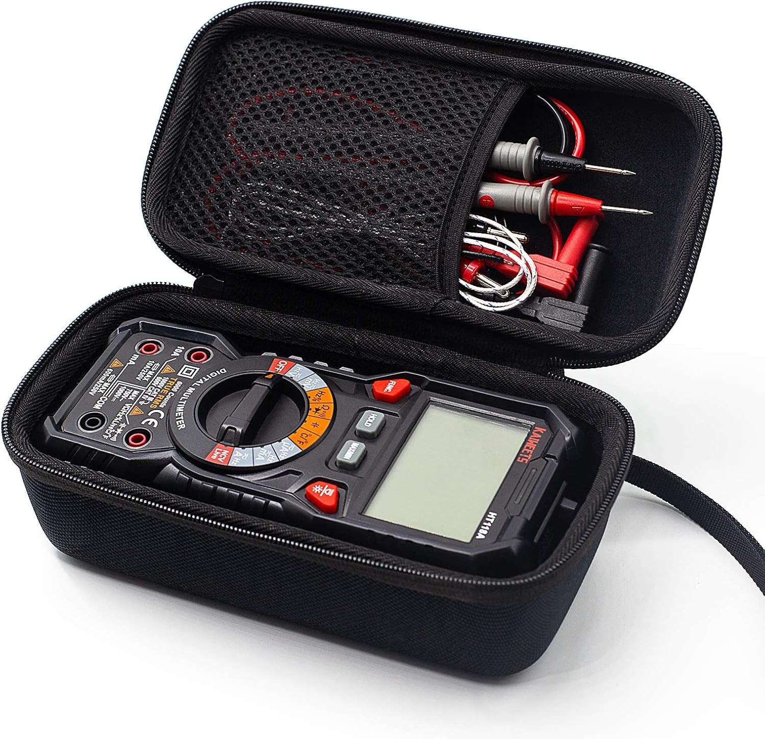 KAIWEETS HT118A/HT118E Multimeter Case w/ Mesh Pocket for TRMS 6000/20000 Ca...