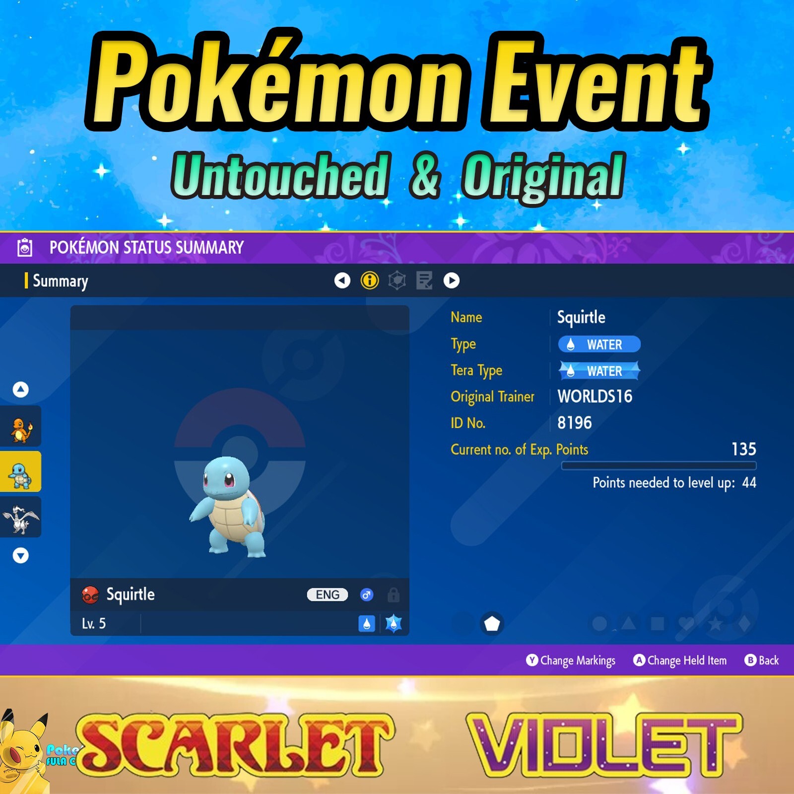 Squirtle 💜Event 2016 World Championship 💜 Pokémon Scarlet & Violet