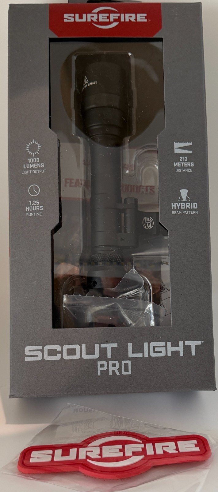 Surefire M640U-BK-PRO Scout Pro 1000 Lumen Free SF Patch Authorized Dealer NEW